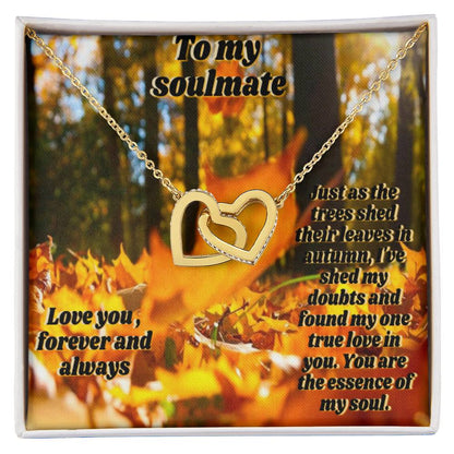 Interlocking Hearts Necklace to soulmate