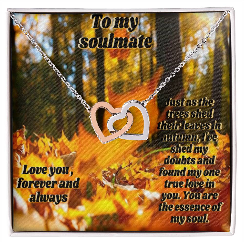 Interlocking Hearts Necklace to soulmate