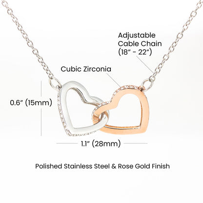 Interlocking Hearts Necklace to soulmate