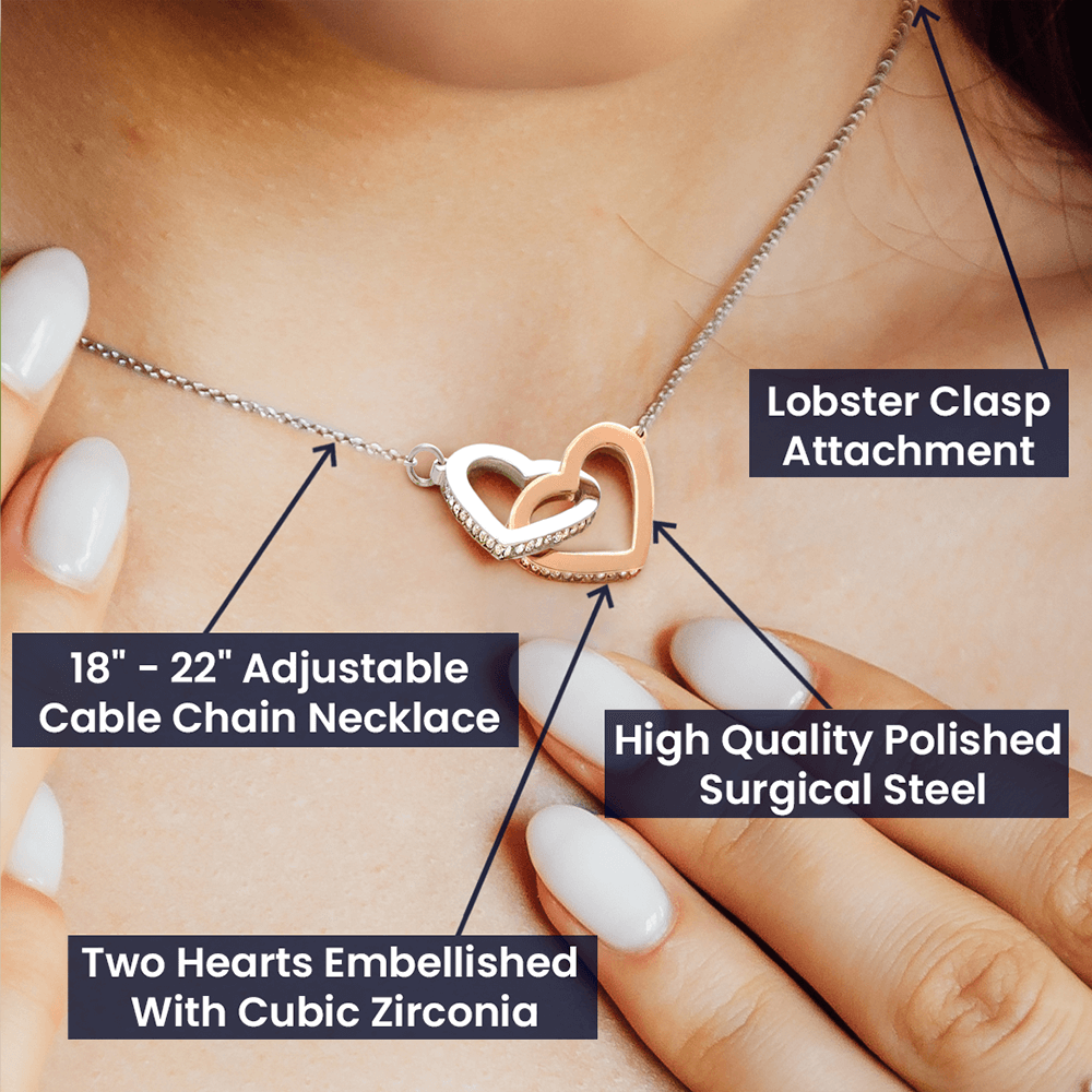 Interlocking Hearts Necklace to soulmate